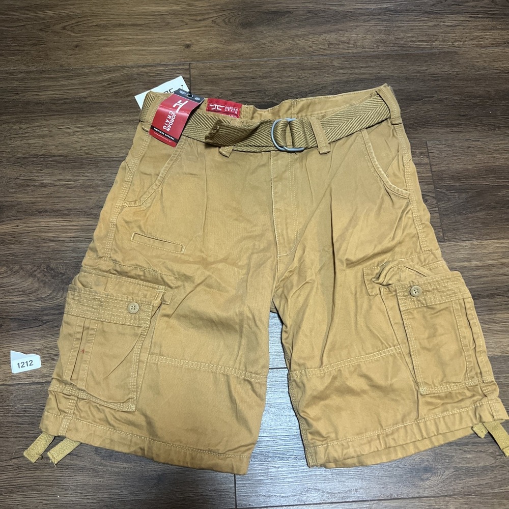 Jordan Craig Cargo Shorts Streetwear Urban Hiking Flap Pockets Yellow Mens 36
